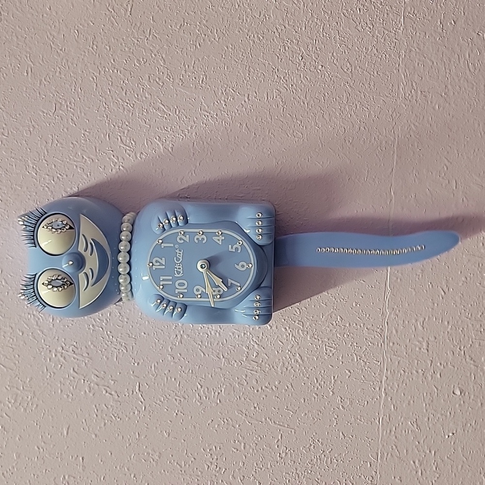 Jeweled Serenity Blue Lady Kit-Cat Klock clock SUPER RARE - Picture 2 of 7